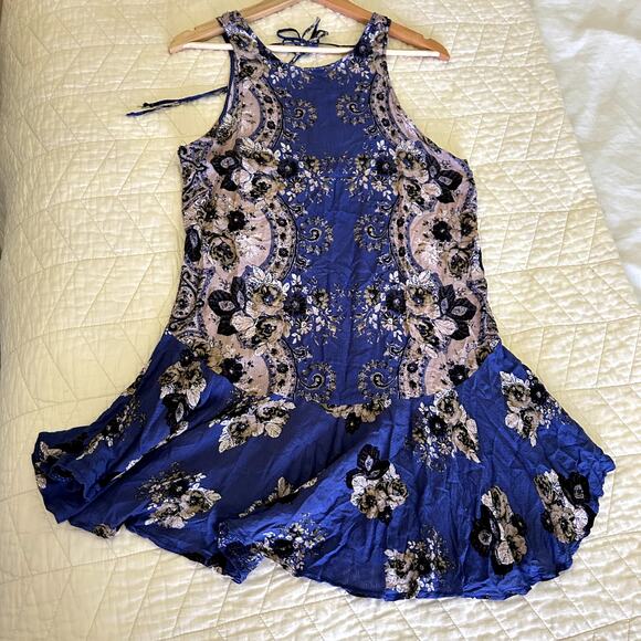 Free People Intimately Dobby dot Flouncy Hem Slip Dress Boho Size S - Picture 6 of 10